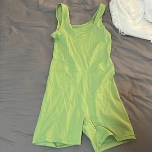 Womens green set active sportbody bodysuit